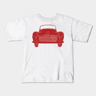 Red Morris Minor classic car Kids T-Shirt